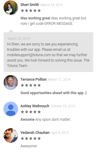 Toluna paid survey app reviews