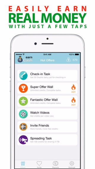 Earn Cash App Interface